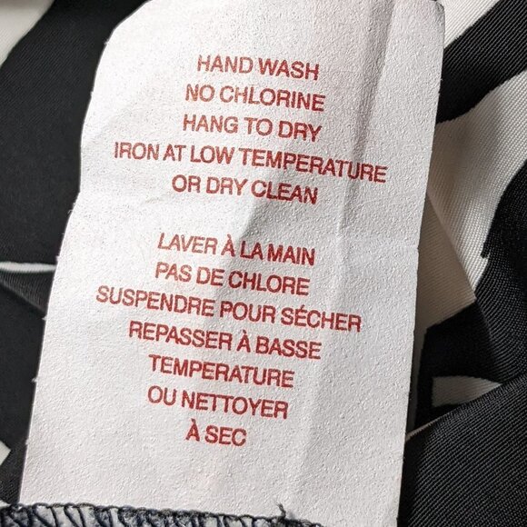 GIORGIO FIORLINE COLLECTION Leaf Print Wrap Maxi Skirt Black and White Size 8 - Picture 12 of 13